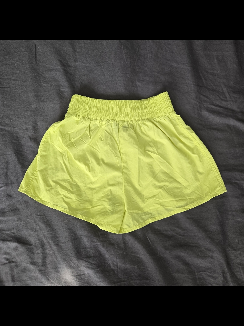 Bershka Neon Yellow Stretch Elastic String High Rise Board Shorts XS - Picture 2 of 10